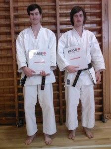 Ian and Alan with their instructor portfolios